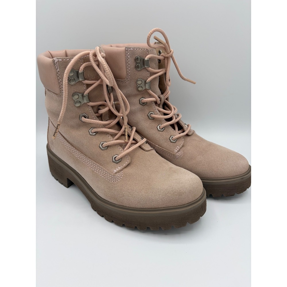 Timberland Courmayeur Valley Pink Suede Lace Up Boots A1SKA Womens 7.5